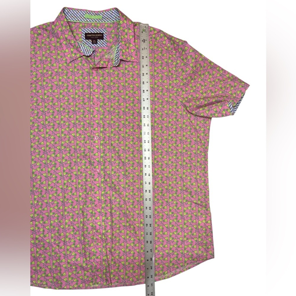 Johnston & Murphy Button Down Shirt, Short Sleeve, Margarita Pattern, Size XXL - Picture 10 of 10